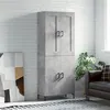 Image de vidaXL Buffet Haut, Armoire de Rangement avec Pieds, Meuble de Rangement, Organisateur Salon Salle de Séjour, Gris Béton Bois d'Ingénierie
