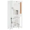 Image de Buffet haut Blanc 69,5x34x180 cm Bois d'ingénierie