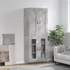 Image de vidaXL Buffet Haut, Armoire de Rangement avec Pieds, Meuble de Rangement, Organisateur Salon Salle de Séjour, Gris Béton Bois d'Ingénierie