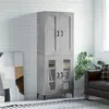 Image de vidaXL Buffet Haut, Armoire de Rangement avec Pieds, Meuble de Rangement, Organisateur Salon Salle de Séjour, Gris Béton Bois d'Ingénierie