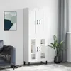 Image de vidaXL Buffet haut Blanc 69,5x34x180 cm Bois d'ingénierie 3199641