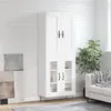 Image de vidaXL Buffet Haut, Armoire de Rangement avec Pieds, Meuble de Rangement, Organisateur Salon Salle de Séjour, Blanc Bois d'Ingénierie