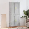 Image de vidaXL Buffet Haut, Armoire avec Pieds, Meuble de Rangement, Organisateur de Salon Salle de Séjour, Moderne, Gris Béton Bois d'Ingénierie