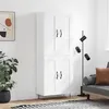 Image de vidaXL Buffet Haut, Armoire de Rangement avec Pieds, Meuble de Rangement, Organisateur Salon Salle de Séjour, Blanc Bois d'Ingénierie