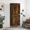 Image de vidaXL Buffet haut Chêne fumé 69,5x34x180 cm Bois d'ingénierie
