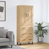 Image de vidaXL Buffet Haut, Armoire de Rangement avec Pieds, Meuble de Rangement, Organisateur Salon Salle de Séjour, Industriel, Chêne Sonoma Bois d'Ingénierie