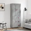 Image de vidaXL Buffet Haut, Armoire de Rangement avec Pieds, Meuble de Rangement, Organisateur Salon Salle de Séjour, Industriel, Gris Béton Bois d'Ingénierie