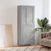 Image de vidaXL Buffet Haut, Armoire avec Portes et Pieds, Meuble de Rangement, Organisateur de Salon Salle de Séjour, Moderne, Sonoma Gris Bois d'Ingénierie