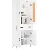Image de Buffet haut Blanc 69,5x34x180 cm Bois d'ingénierie