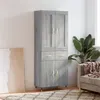Image de vidaXL Buffet haut Sonoma gris 69,5x34x180 cm Bois d'ingénierie 3199863