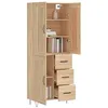 Image de vidaXL Buffet haut Chêne sonoma 69,5x34x180 cm Bois d'ingénierie