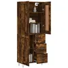 Image de Buffet haut Chêne fumé 69,5x34x180 cm Bois d'ingénierie