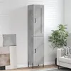 Image de vidaXL Buffet Haut, Armoire de Rangement avec Pieds, Meuble de Rangement, Organisateur Salon Salle de Séjour, Moderne, Gris Béton Bois d'Ingénierie 3200141