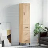 Image de Buffet haut Chêne sonoma 34,5x34x180 cm Bois d ingénierie