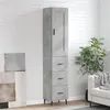 Image de vidaXL Buffet Haut, Armoire de Rangement avec Pieds, Meuble de Rangement, Organisateur Salon Salle de Séjour, Moderne, Gris Béton Bois d'Ingénierie 3200213