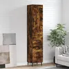 Image de vidaXL Buffet Haut, Armoire de Rangement avec Pieds, Meuble de Rangement, Organisateur Salon Salle de Séjour, Moderne, Chêne Fumé Bois d'Ingénierie