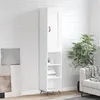 Image de vidaXL Buffet haut Blanc 34,5x34x180 cm Bois d'ingénierie 3200297