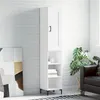Image de vidaXL Buffet Haut, Armoire de Rangement avec Pieds, Meuble de Rangement, Organisateur Salon Salle de Séjour, Moderne, Blanc Bois d'Ingénierie 3200321