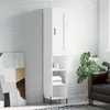 Image de vidaXL Buffet haut Blanc 34,5x34x180 cm Bois d'ingénierie 3200329