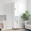 Image de vidaXL Buffet haut Blanc 34,5x34x180 cm Bois d'ingénierie 3200337