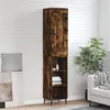 Image de vidaXL Buffet Haut, Armoire de Rangement avec Pieds, Meuble de Rangement, Organisateur Salon Salle de Séjour, Moderne, Chêne Fumé Bois d'Ingénierie