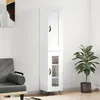 Image de vidaXL Buffet haut Blanc 34,5x34x180 cm Bois d'ingénierie 3200361