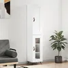 Image de vidaXL Buffet haut Blanc brillant 34,5x34x180 cm Bois d'ingénierie 3200363