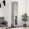 Image de vidaXL Buffet Haut, Armoire de Rangement avec Pieds, Meuble de Rangement, Organisateur Salon Salle de Séjour, Moderne, Gris Béton Bois d'Ingénierie