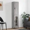 Image de vidaXL Hoge kast 34,5x34x180 cm bewerkt hout grijs sonoma eikenkleurig3200407