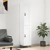 Image de vidaXL Buffet haut Blanc brillant 34,5x34x180 cm Bois d'ingénierie 3200427