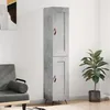 Image de vidaXL Buffet Haut, Armoire de Rangement avec Pieds, Meuble de Rangement, Organisateur Salon Salle de Séjour, Moderne, Gris Béton Bois d'Ingénierie