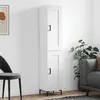 Image de vidaXL Buffet Haut, Armoire de Rangement avec Pieds, Meuble de Rangement, Organisateur Salon Salle de Séjour, Moderne, Blanc Bois d'Ingénierie 3200449