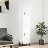 Image de vidaXL Buffet haut Blanc 34,5x34x180 cm Bois d'ingénierie 3200457