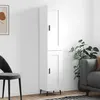 Image de vidaXL Buffet haut Blanc 34,5x34x180 cm Bois d'ingénierie 3200465