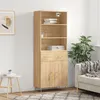 Image de vidaXL Hoge kast 69,5x34x180 cm bewerkt hout sonoma eikenkleurig3200508