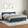 Image de vidaXL Boxspring met matras fluweel donkerblauw 180x200 cm3141381