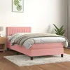 Image de vidaXL Boxspring met matras fluweel roze 100x200 cm3141412