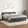 Image de vidaXL Boxspring met matras fluweel donkergrijs 180x200 cm3141438