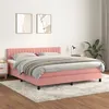 Image de vidaXL Boxspring met matras fluweel roze 180x200 cm3141442