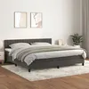 Image de vidaXL Boxspring met matras fluweel donkergrijs 200x200 cm3141444