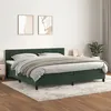Image de vidaXL Boxspring met matras fluweel donkergroen 200x200 cm3141446