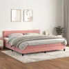 Image de vidaXL Boxspring met matras fluweel roze 200x200 cm3141448