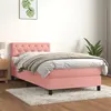 Image de vidaXL Boxspring met matras fluweel roze 80x200 cm3141454