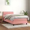 Image de vidaXL Boxspring met matras fluweel roze 90x190 cm3141460