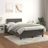 Image de vidaXL Boxspring met matras fluweel donkergrijs 120x200 cm3141474