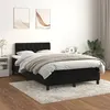 Image de vidaXL Boxspring met matras fluweel zwart 120x200 cm3141475