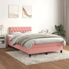 Image de vidaXL Boxspring met matras fluweel roze 120x200 cm3141478