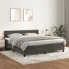 Image de vidaXL Boxspring met matras fluweel donkergrijs 180x200 cm3141498
