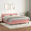 Image de vidaXL Boxspring met matras fluweel roze 180x200 cm3141502