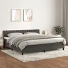 Image de vidaXL Boxspring met matras fluweel donkergrijs 200x200 cm3141504